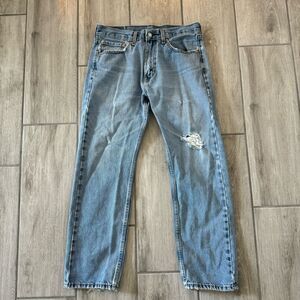 Levis Jeans Mens 32x29 Blue 505 Straight Fit Denim Pants Western Workwear Skate